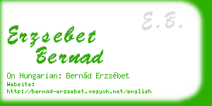 erzsebet bernad business card